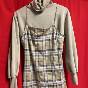 Streetwear Society Plaid Side Slit Mini Dress NWOT ‼️CLOSET CLEAR OUT‼️$10